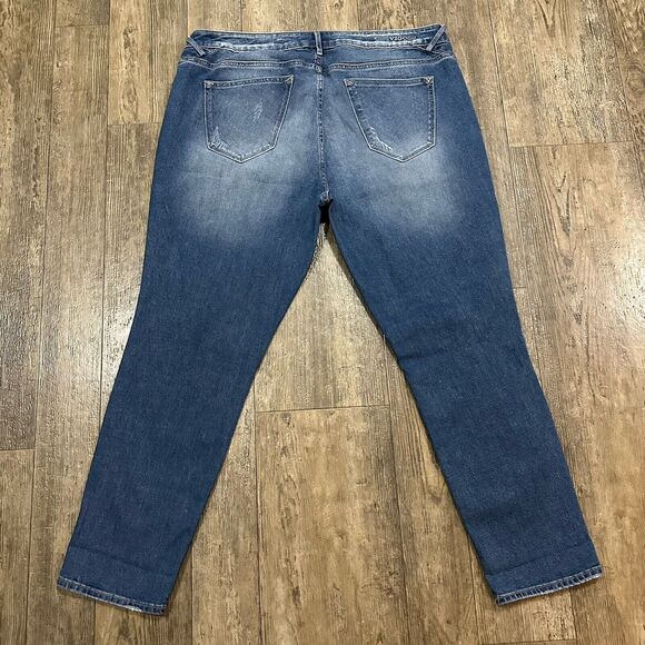 Vigoss THOMPSON TOMBOY Size 20 Mid Rise Ankle Straight Jeans Denim Pants 38x28.5 - Picture 2 of 11